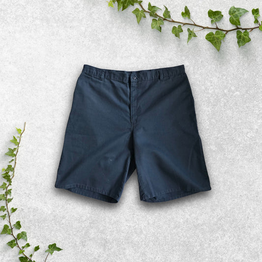 Dickies Flex Utility Shorts W40 Navy Blue Workwear Relaxed Fit Poly Cotton DS21