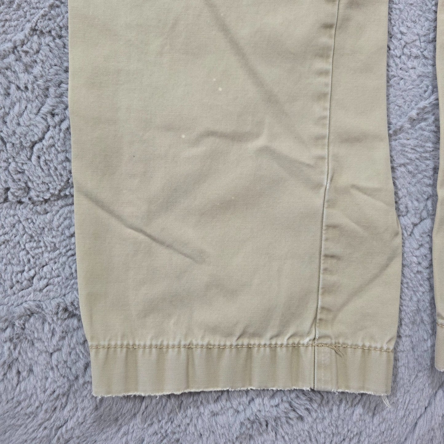 Tommy Hilfiger Beige Chino Trousers W33 L32 100% Cotton Bangladesh Pleated