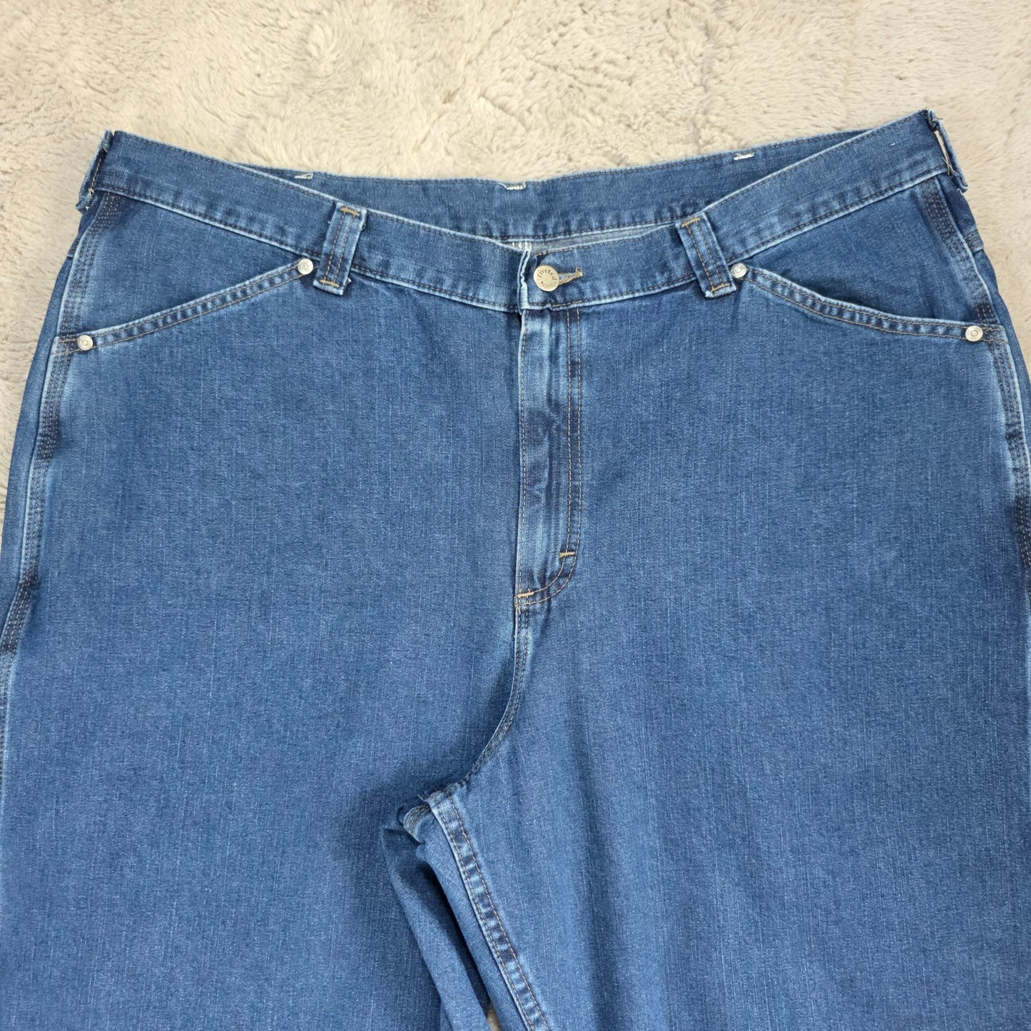 Riveted by Lee Carpenter Jeans Men’s Straight Blue (42x32) Workwear Denim