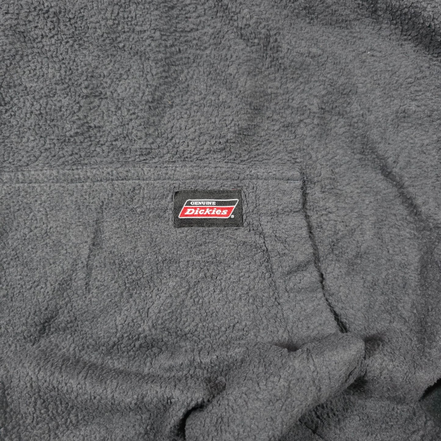 Dickies Men’s Faux Fur Sherpa Hoodie Blue Size L Relaxed Fit Polyester LB68