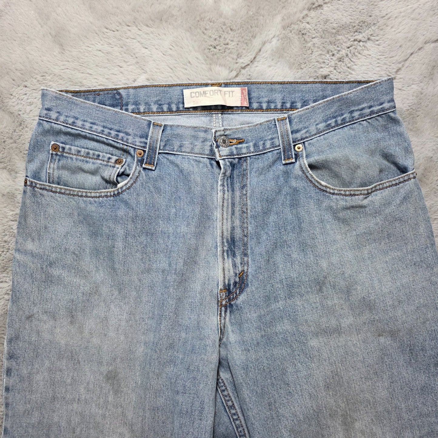 Levi's 560 Comfort Fit Jeans W36 L36 Light Wash Straight Leg Colombia Vintage 90