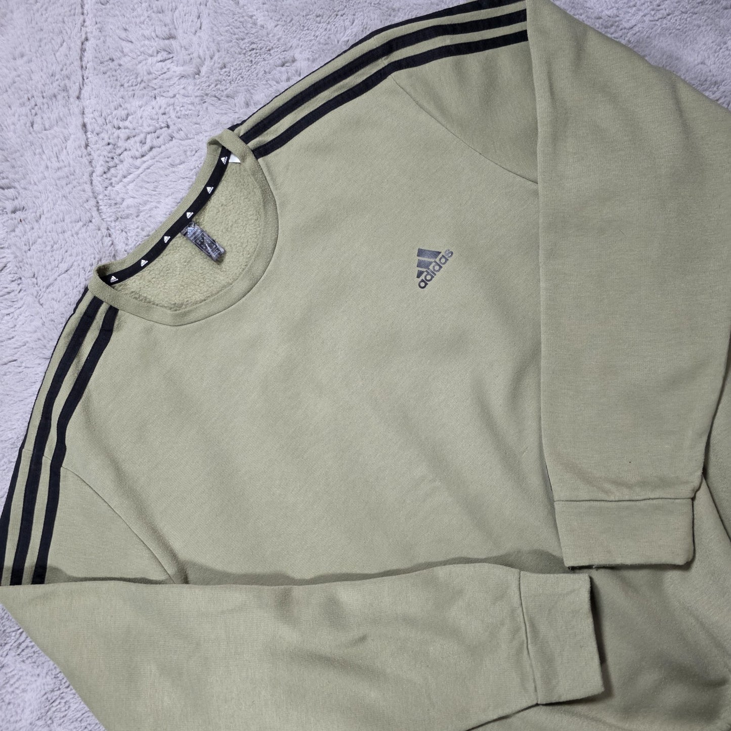 Adidas Primegreen Sweatshirt Khaki Green XL β 3-Stripes Crew Neck Jumper