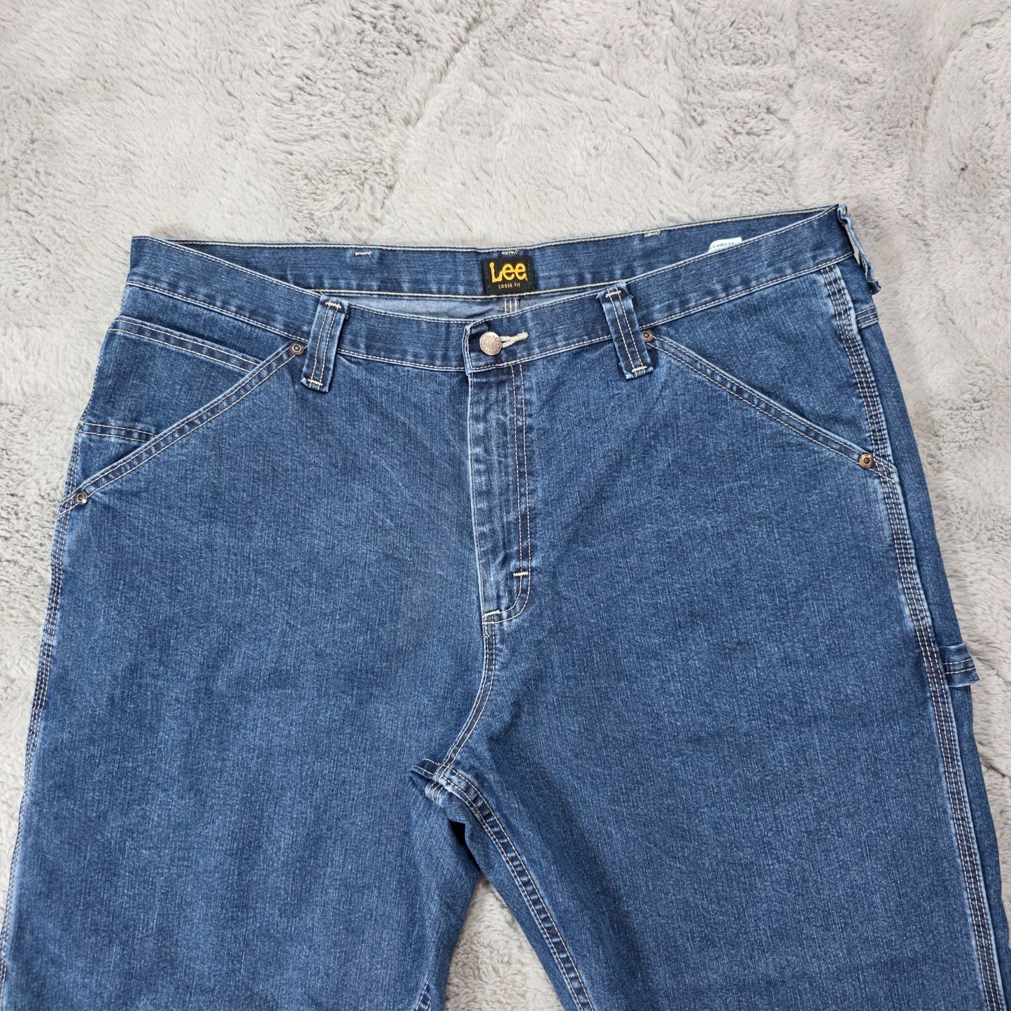 Lee Carpenter Jeans Men’s W38 L32 (Altered to L27) Blue Relaxed Fit Workwear