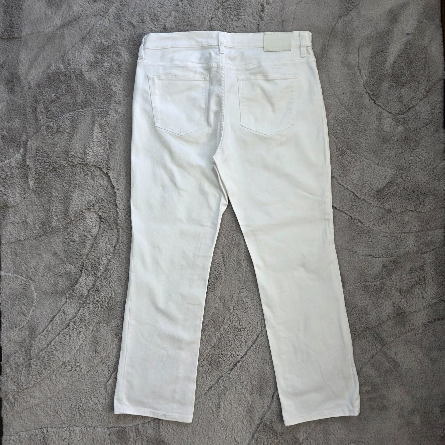 Lauren Ralph Lauren White Stretch Trousers W36 L29 US 14 UK 18 Cotton Blend
