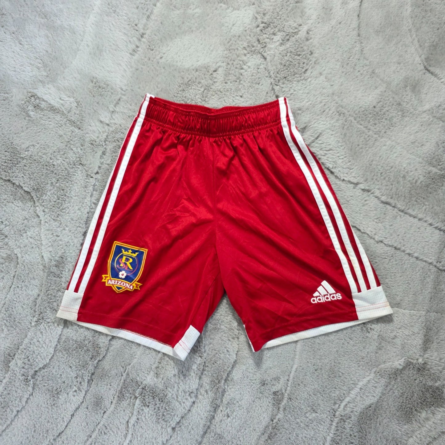 Adidas Arizona Football Shorts Red White Youth L (13β14Y) AEROREADY W22