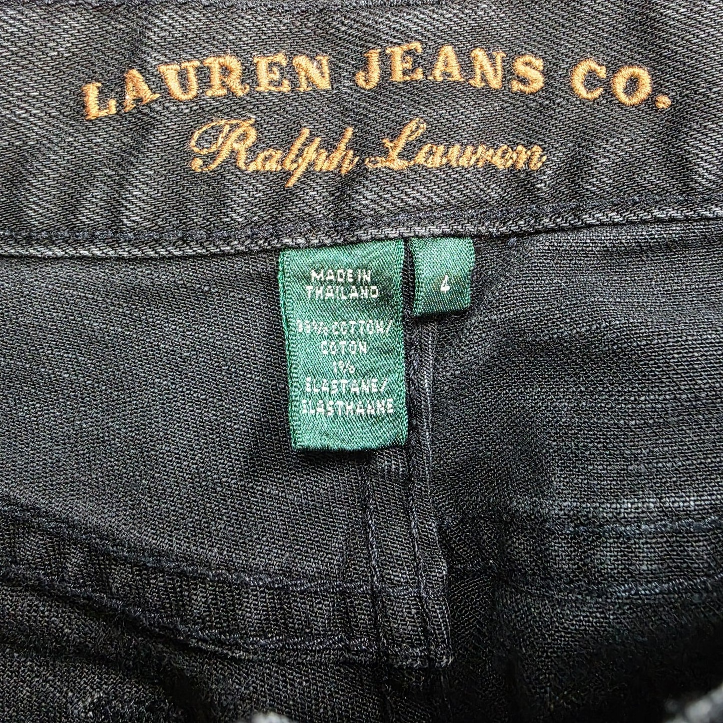 Lauren Ralph Lauren Black Bootcut Jeans Size US 4 UK 8 W28 L33 Stretch Denim