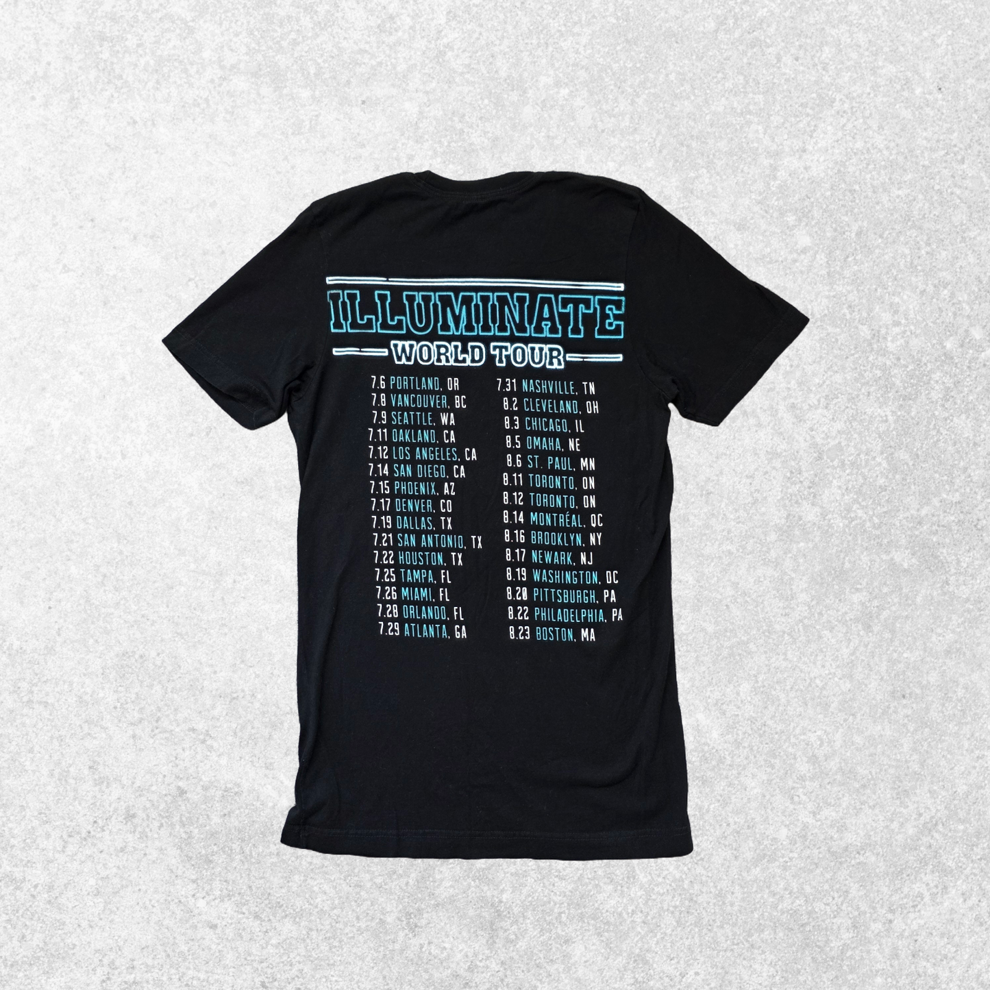 Shawn Mendes Illuminate Tour T-Shirt β Size S β 2017 World Tour Dates