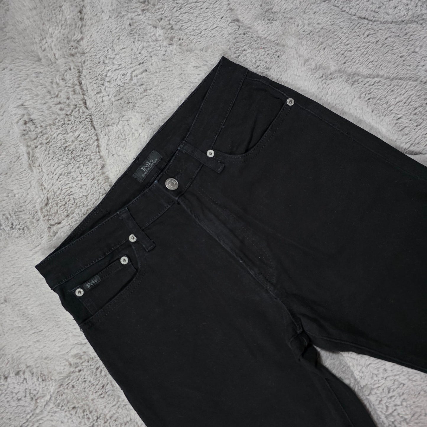 Polo Ralph Lauren Black Straight Jeans Labelled XL (18β20) Fits UK 10