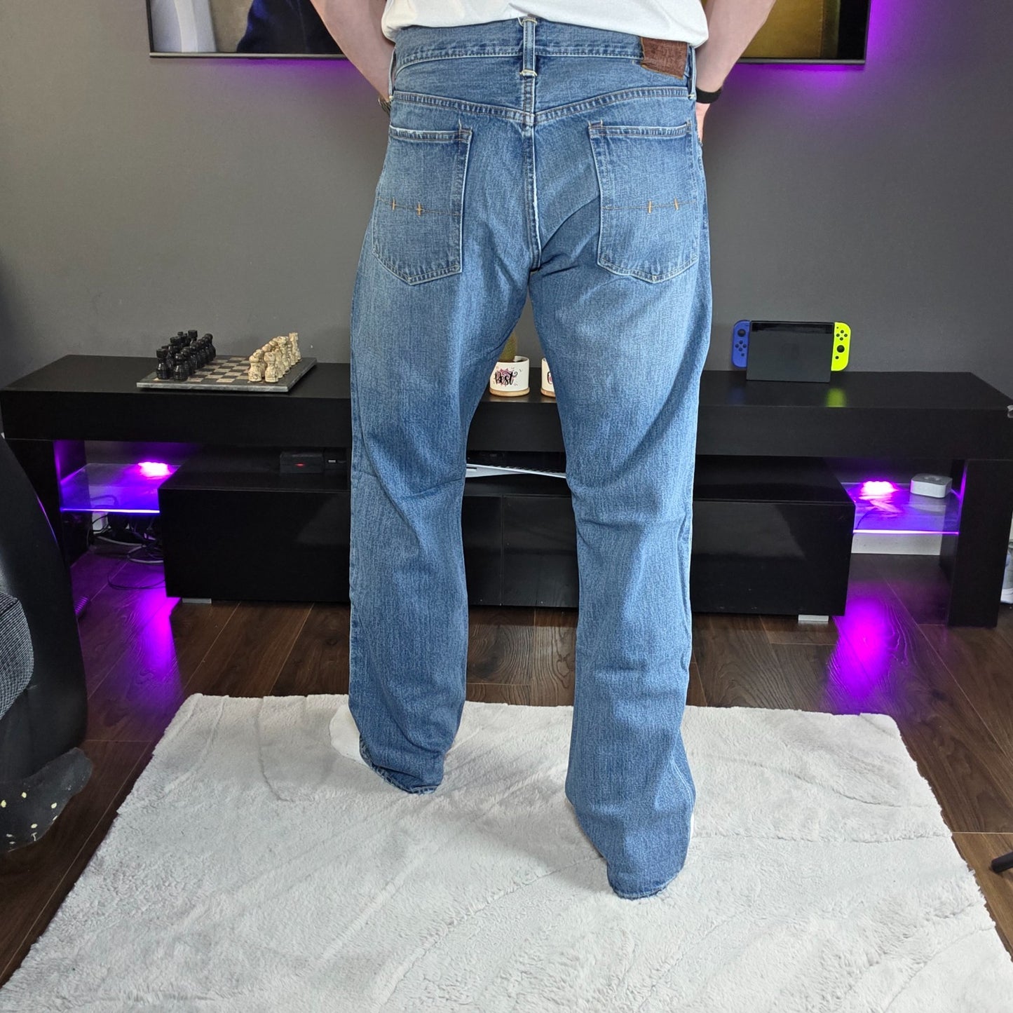 Polo Ralph Lauren Classic 867 Blue Straight Jeans W36 L34 Men’s USA Fabric