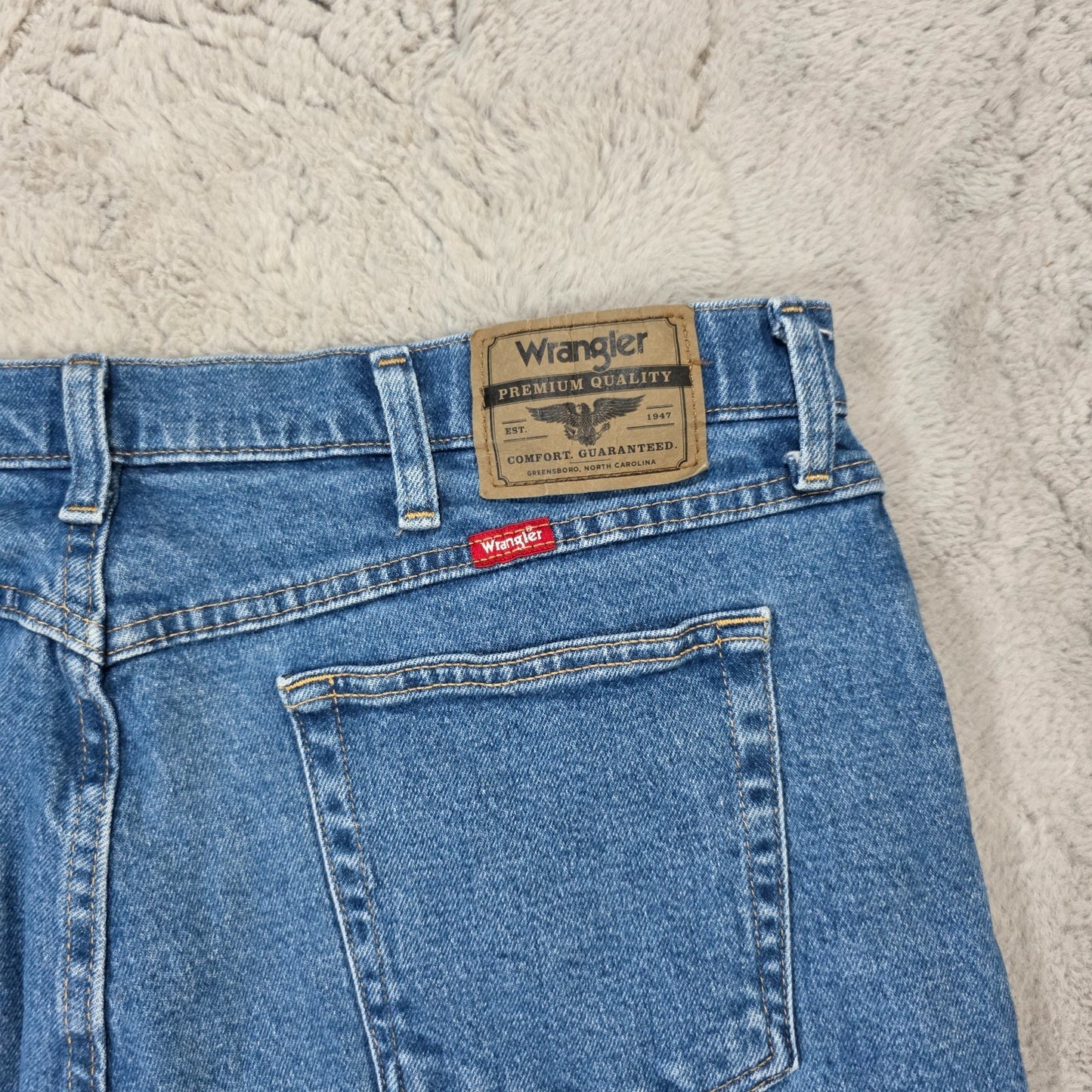 Wrangler Men’s Straight Fit Jeans Blue W36 L30 Nicaragua (M432)