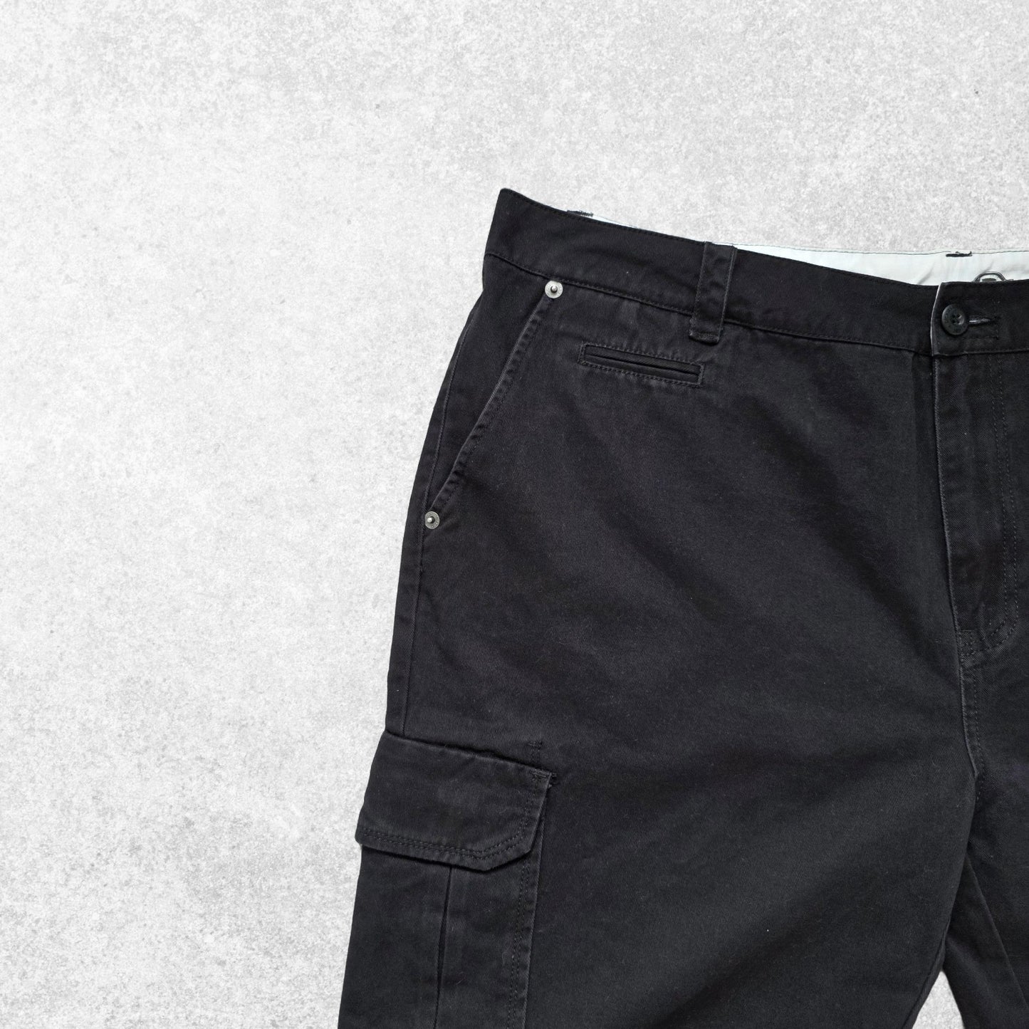Dickies Cargo Shorts Black W38 Regular Fit 100% Cotton Workwear Style