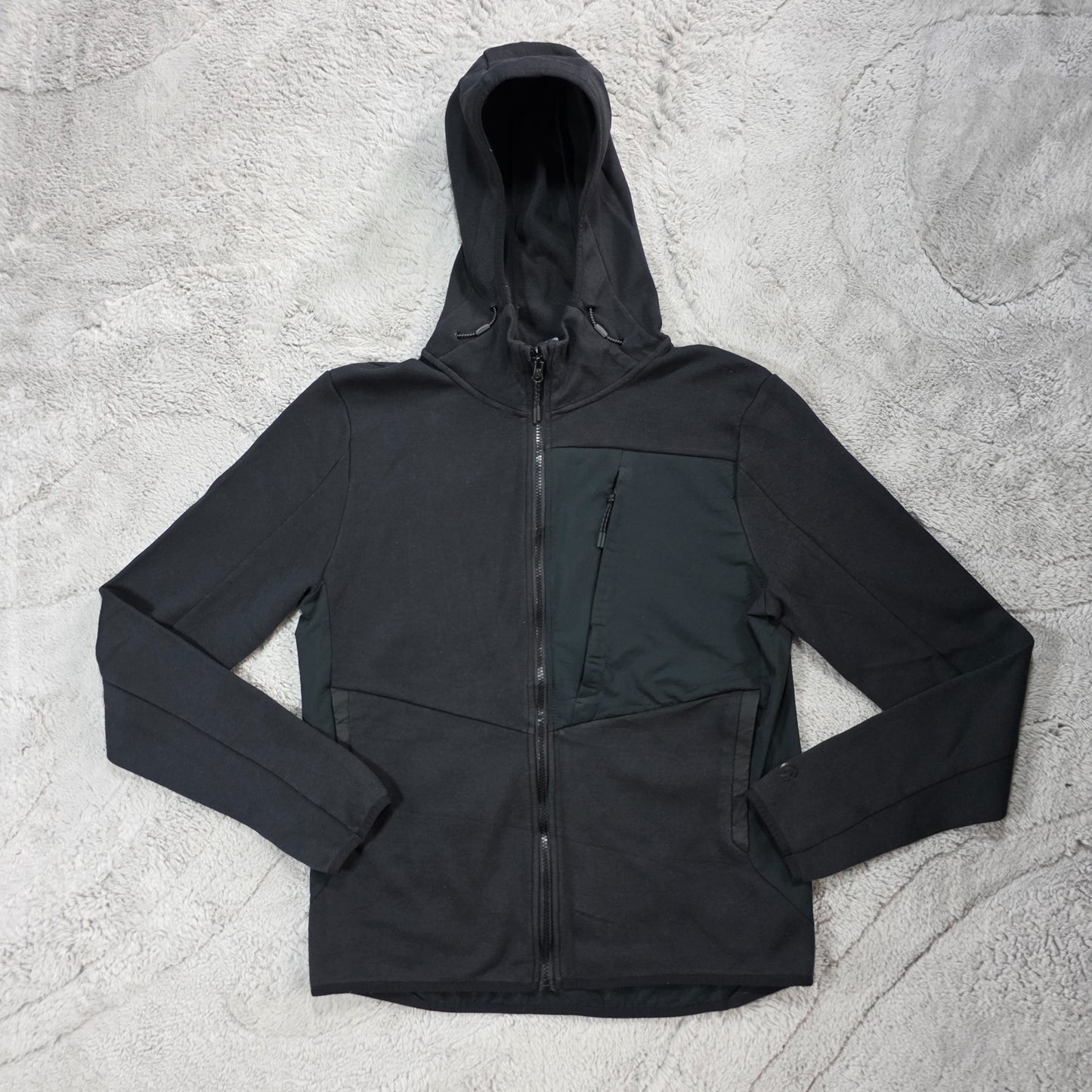 Champion Zip-Up Hoodie Black M β Performance Tech Jacket with Thumb Holes