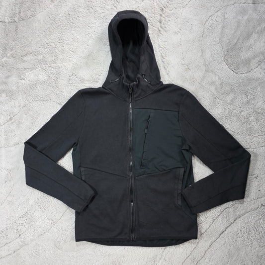Champion Zip-Up Hoodie Black M – Performance Tech Jacket with Thumb Holes