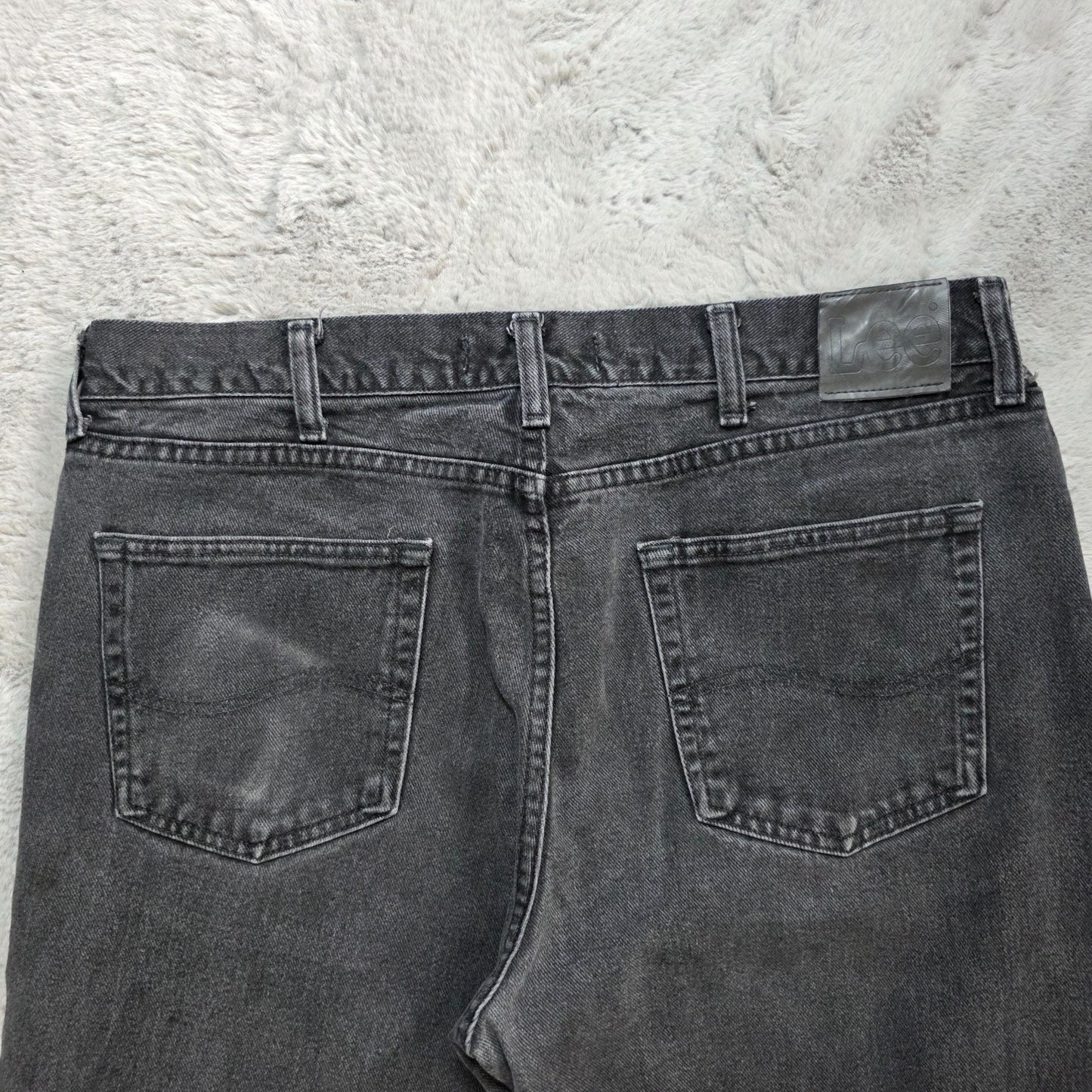 Lee 2008908 Vintage Jeans Men's Black Straight Leg W38 L34 Made in Mexico