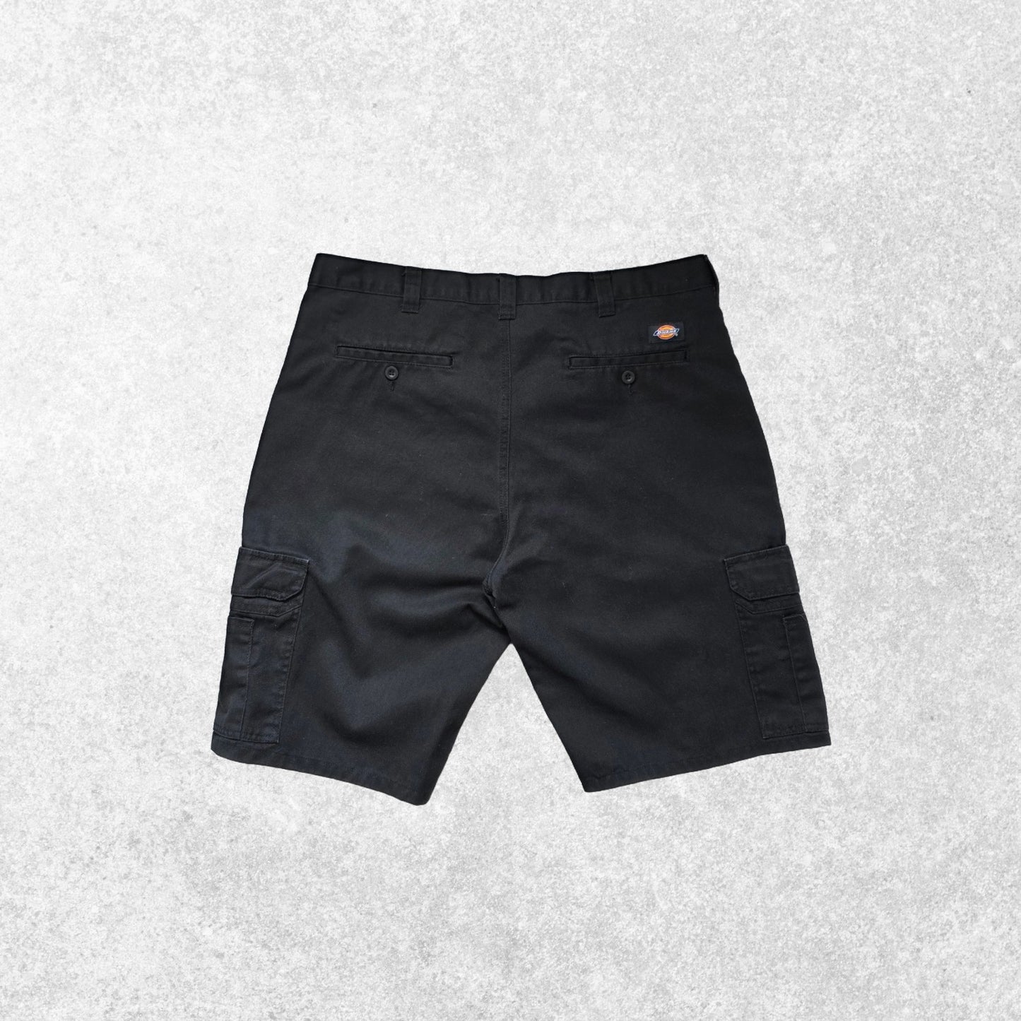 Dickies Black Cargo Shorts W38 Utility Workwear Style Inseam 12β Poly Cotton