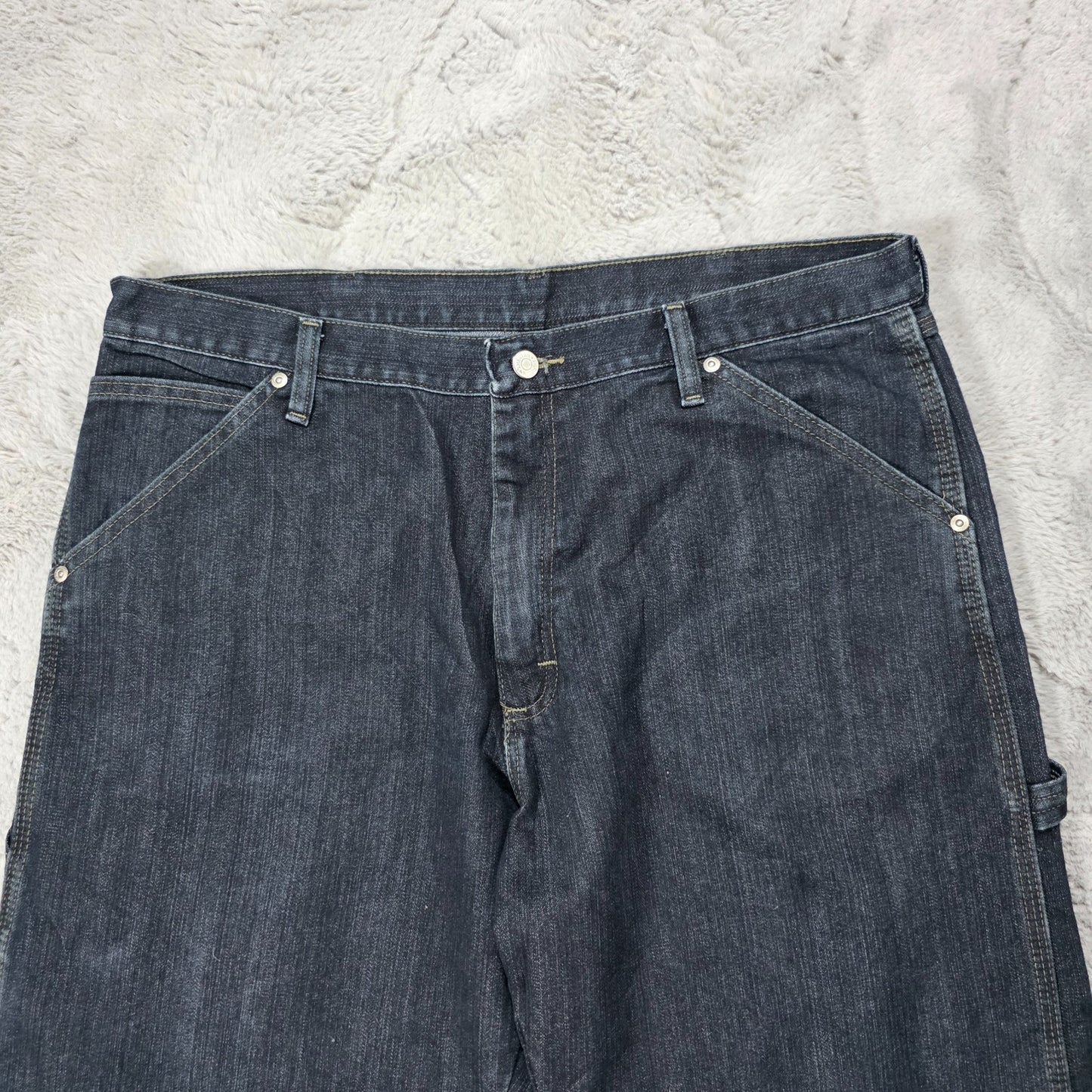 Wrangler Carpenter Jeans 94SE0KB Blue Straight Fit W36 L30 Made in Nicaragua