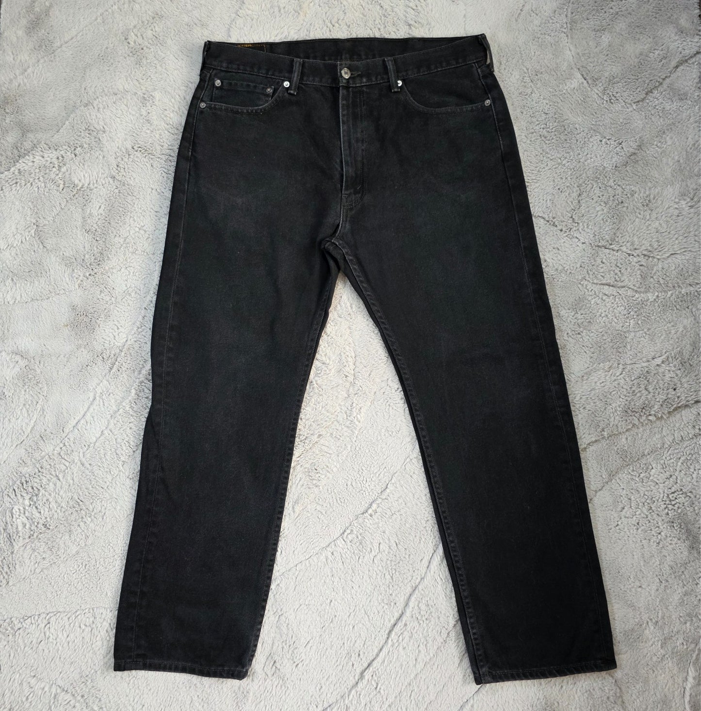 Levi’s 505 Men’s Straight Leg Jeans Black W38 L30 Made in Mexico