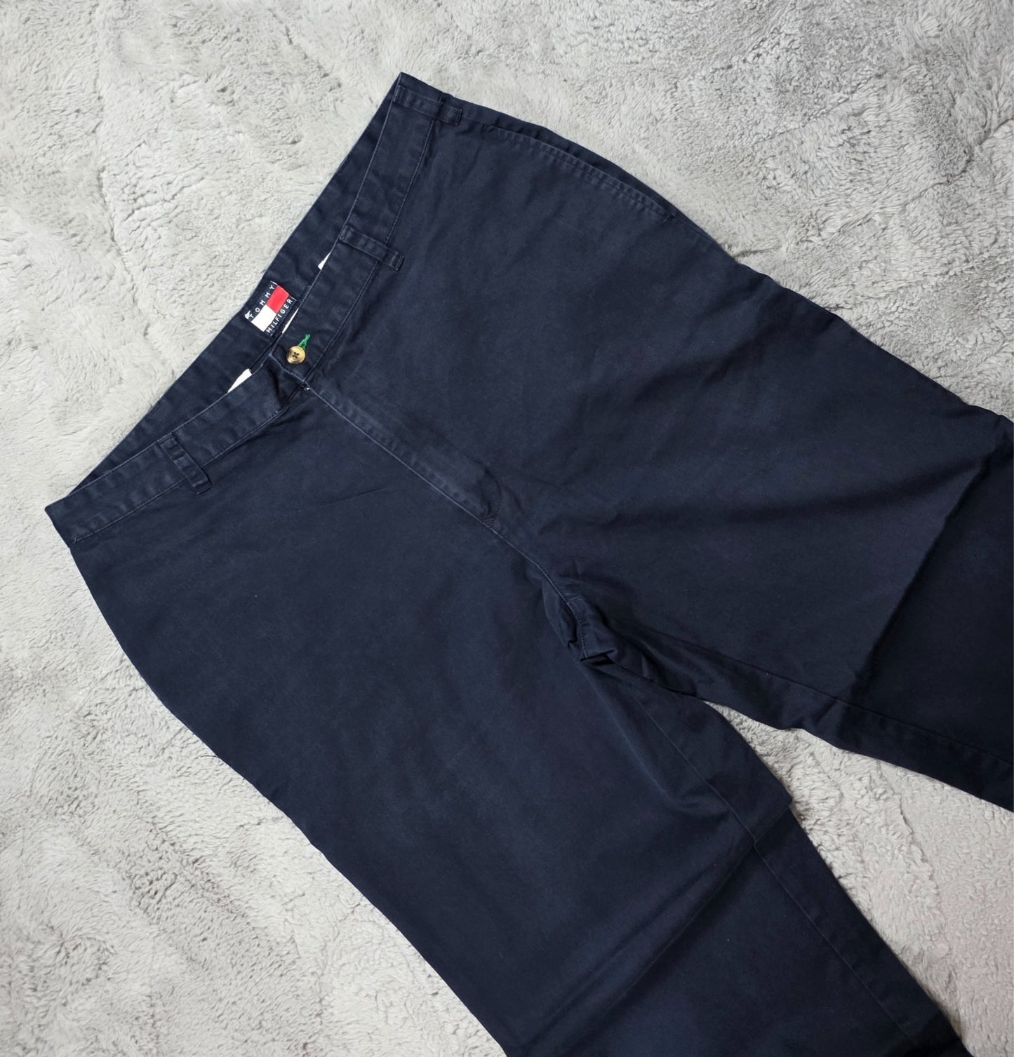 Vintage 2002 Tommy Hilfiger Blue Chino Trousers W38 L34 Cotton Mauritius