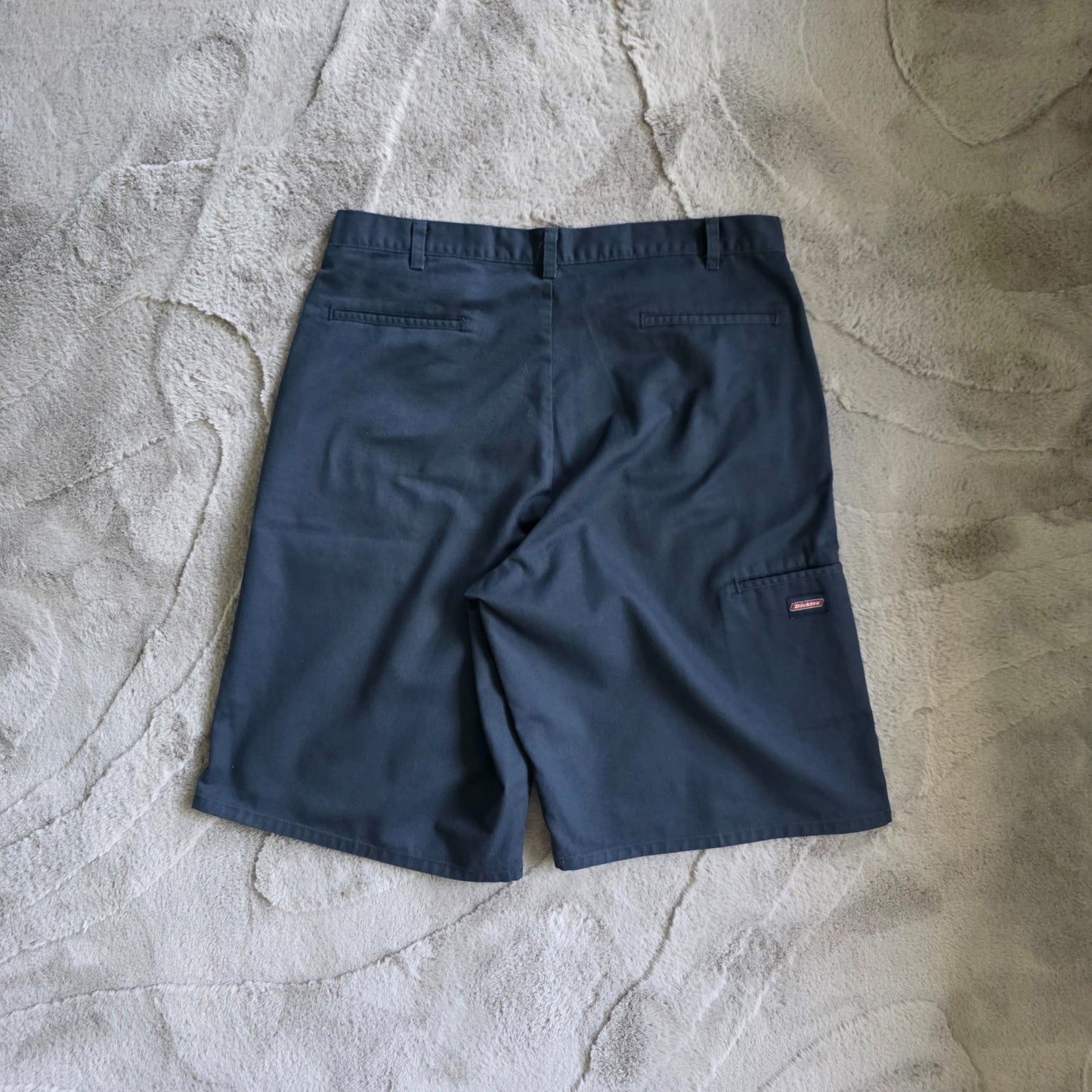 Dickies WR838DN Navy Blue Work Shorts W36 Relaxed Fit Cargo Style Poly Cotton