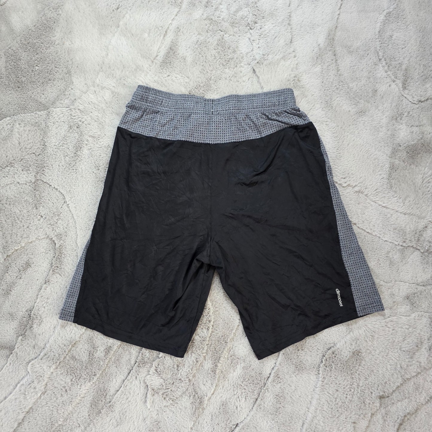 Adidas Climacool Black & Grey "N Football" Shorts Size M W28 Sports Gym Mesh Men