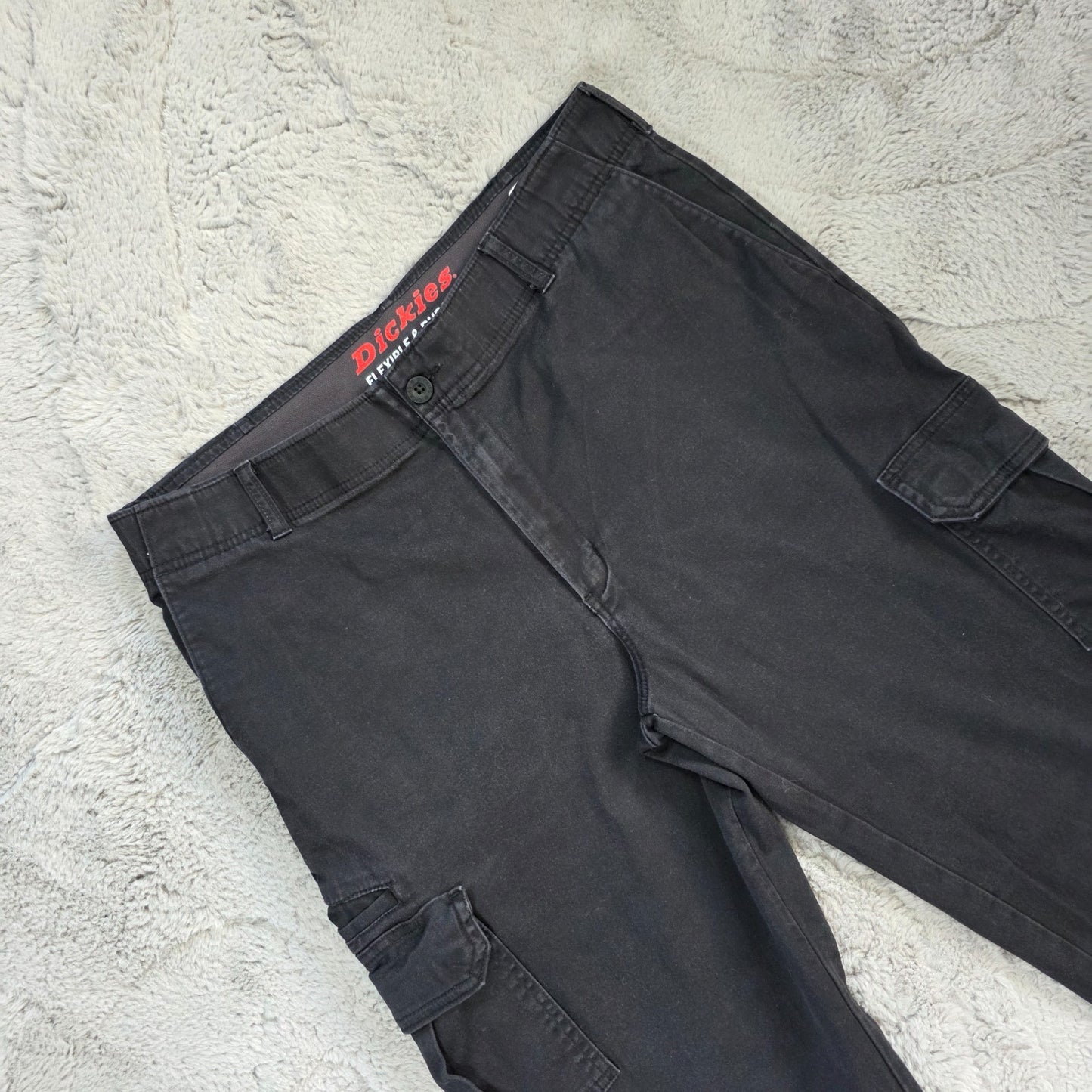 Dickies Cargo Trousers Black W35 L30 Straight Leg Work Pants Nicaragua
