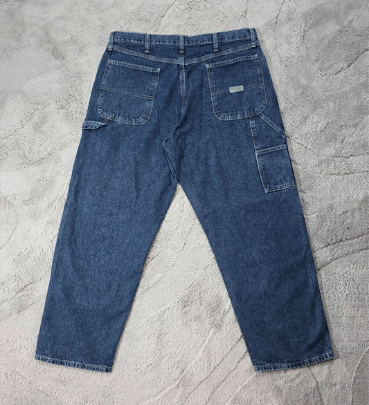 Wrangler Carpenter Jeans Blue Straight Fit 94LSWDV W36 L30 Made in Nicaragua