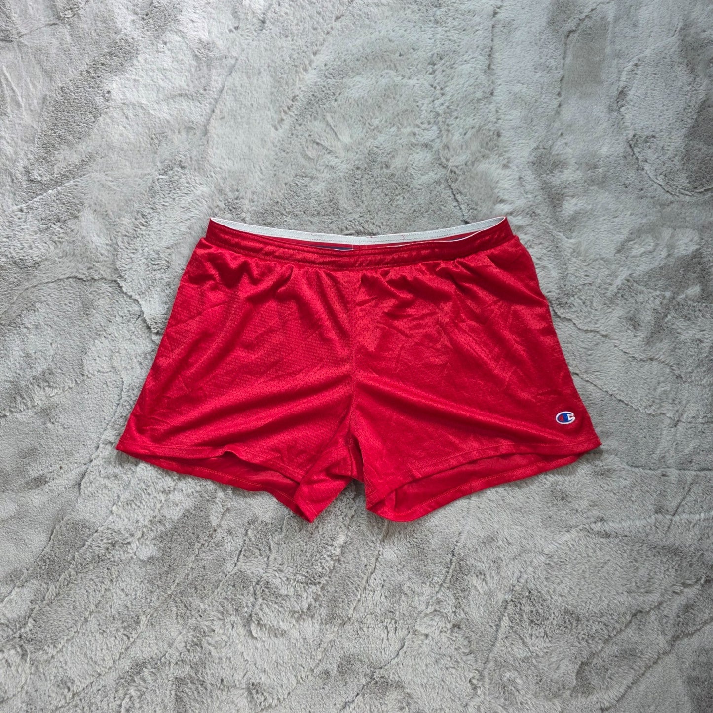 Champion Red Mesh Sports Shorts W34 | Lightweight Gym/Running Shorts