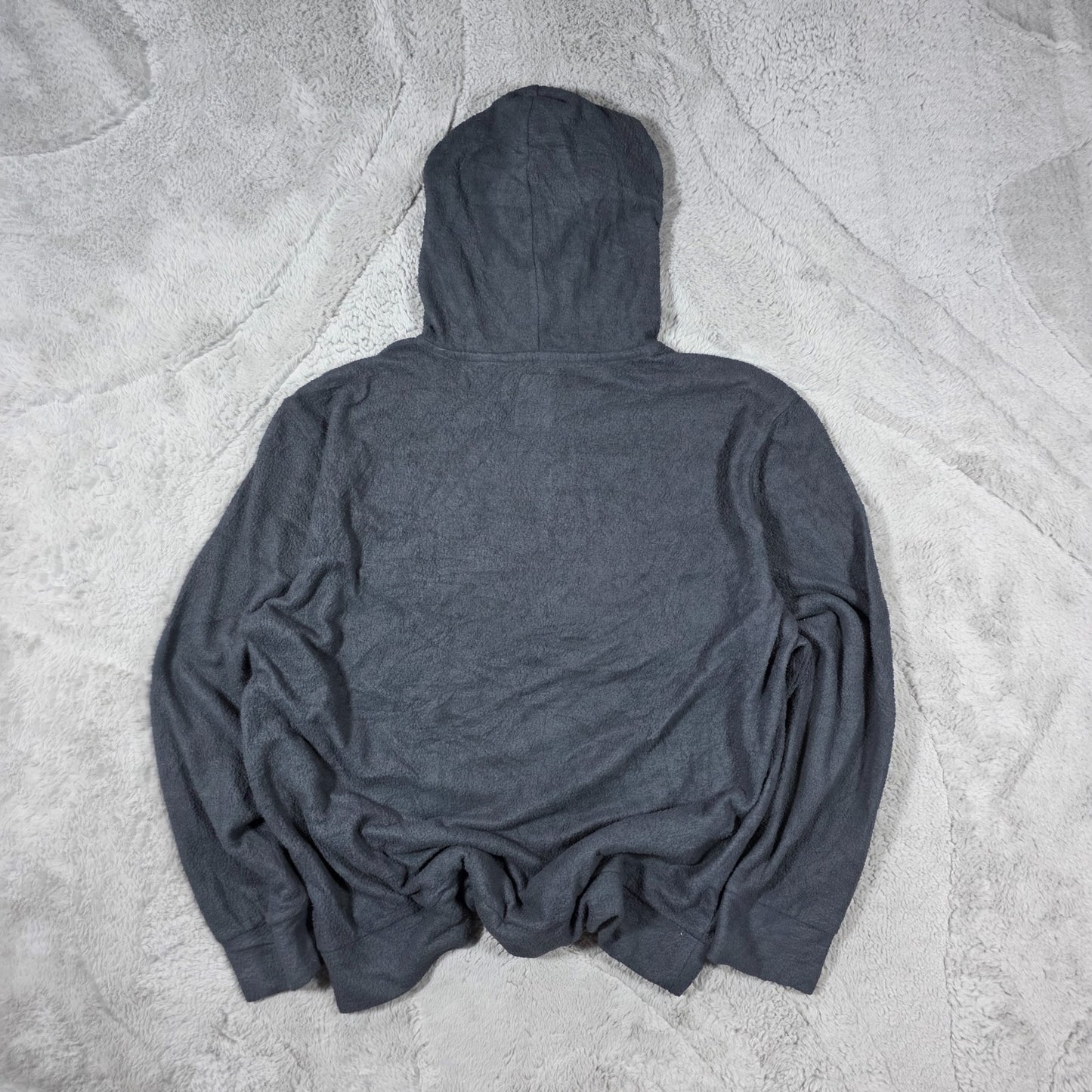 Dickies Men’s Faux Fur Sherpa Hoodie Blue Size L Relaxed Fit Polyester LB68