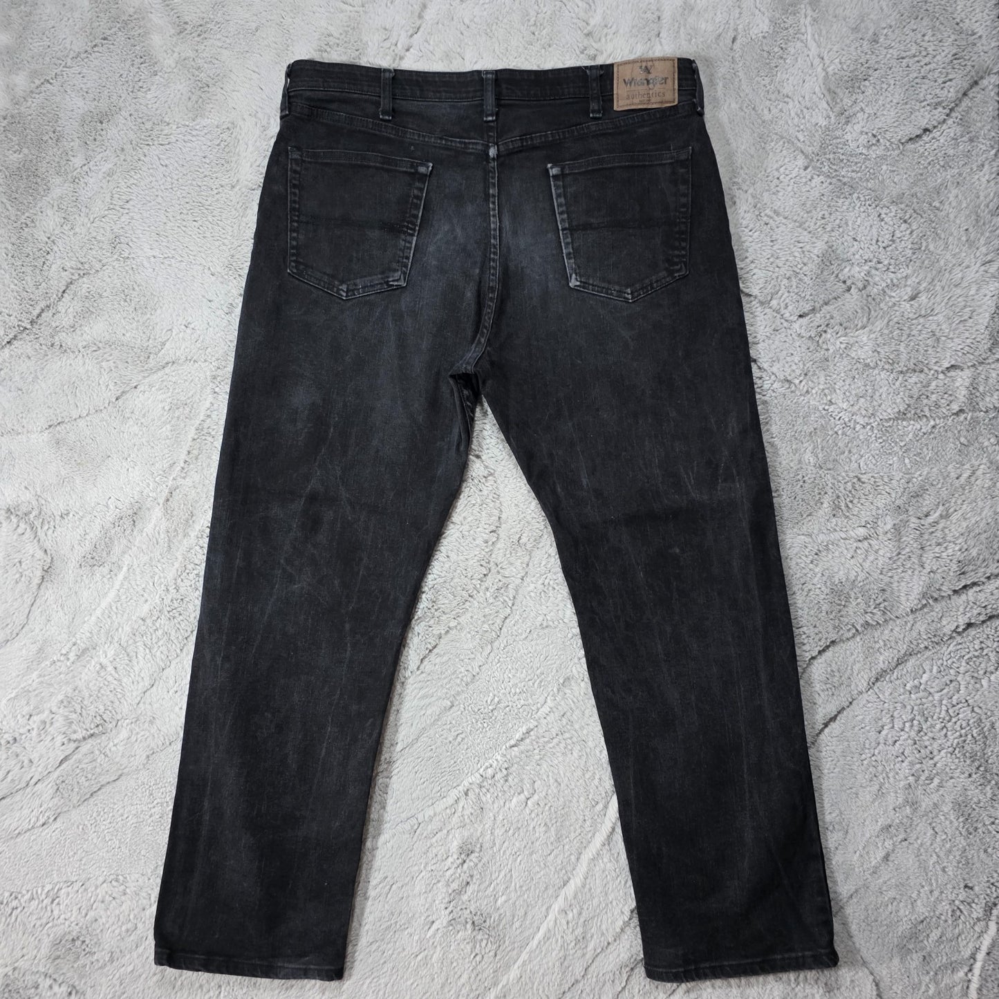 Wrangler ZM1CSCB Men's Straight Leg Jeans - Black - W38 L29