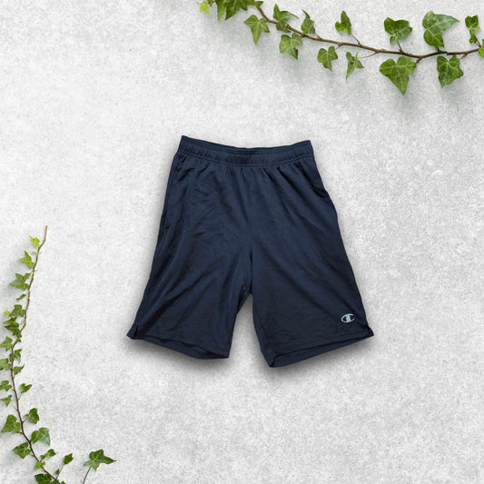 Champion athletic shorts black size S (W26) mesh lining drawstring gym workout
