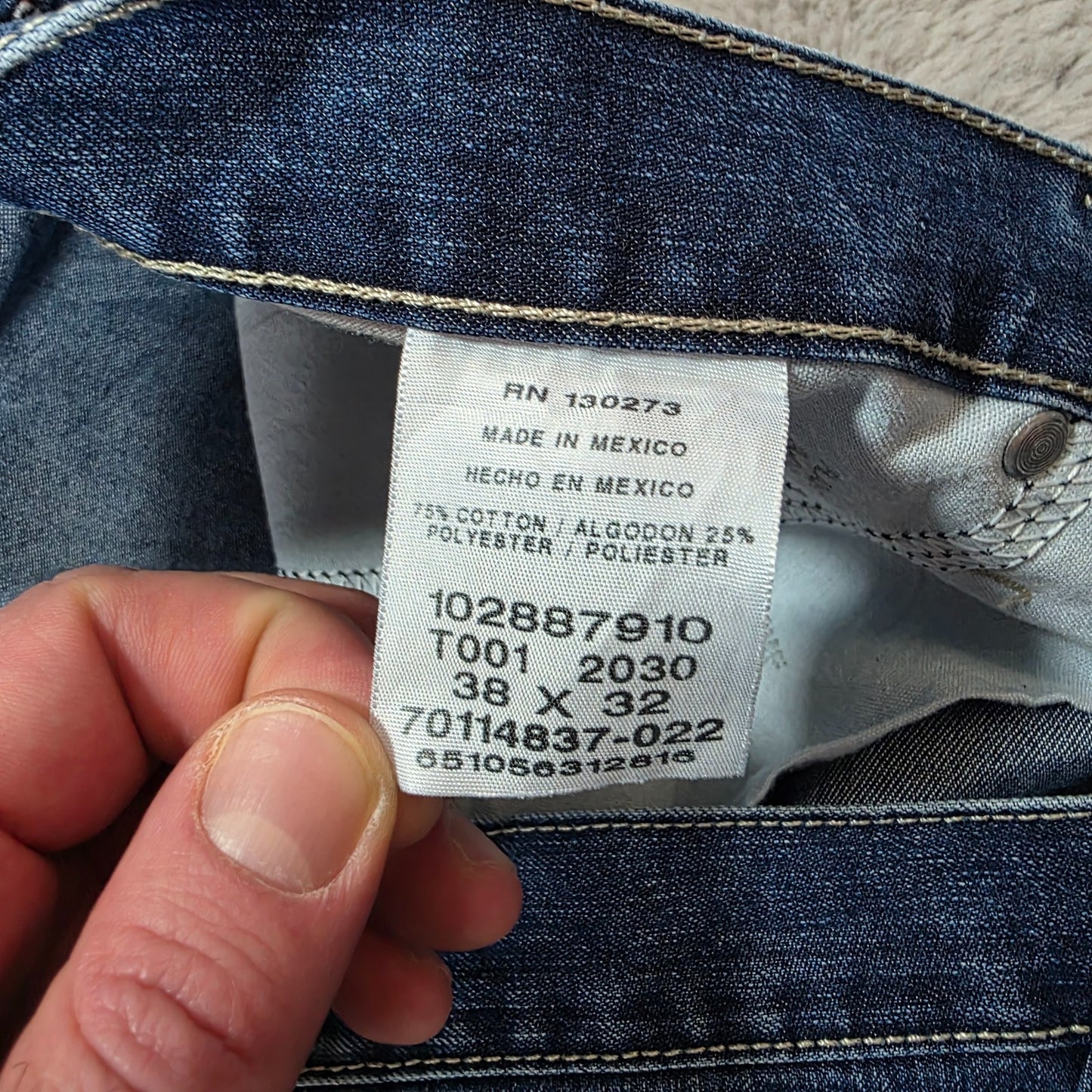 Lee Carpenter Jeans Men’s W38 L32 (Altered to L27) Blue Relaxed Fit Workwear
