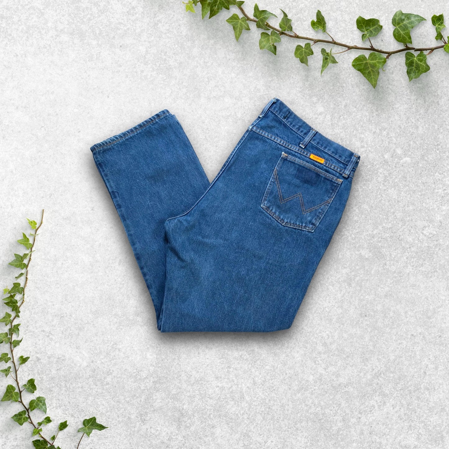 Wrangler FR Flame Resistant Jeans W44 L32 Blue Denim Relaxed Fit FR47MLW Mexico