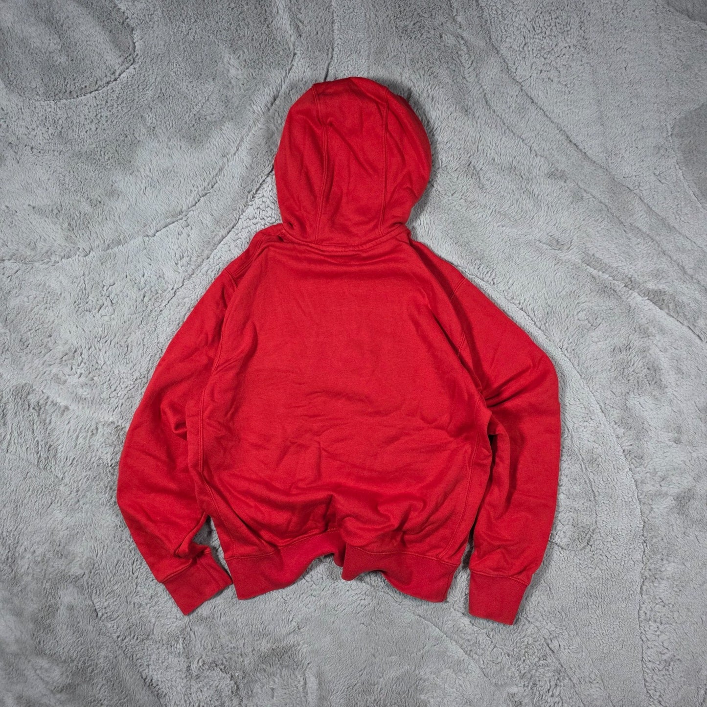 Nike Men’s Red Hoodie Size S Pullover 80% Cotton Embroidered Logo LB70