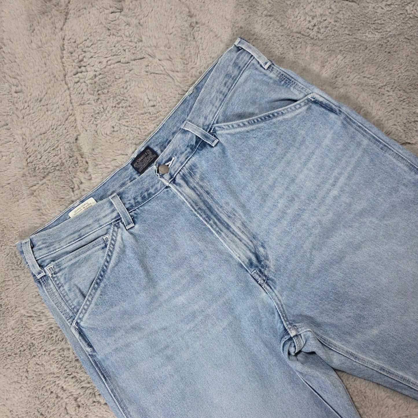 Levi’s carpenter jeans light blue W38 L32 men’s straight leg 77% cotton 23% hemp