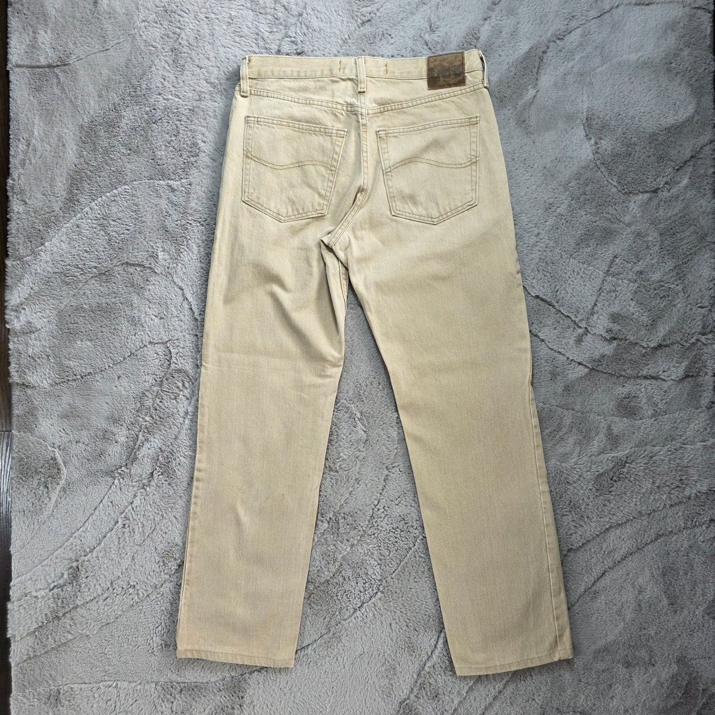 Lee Regular Fit Jeans Men's Beige Tan Denim W32 L31 Straight Leg