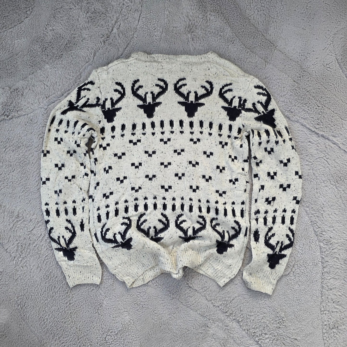 Cedar Wood State Vintage Patterned Knit Jumper Men’s XS Retro Sweater