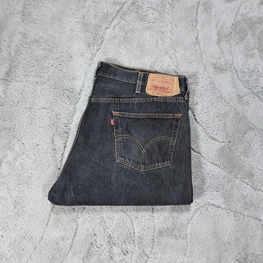 Levi’s 501XX Jeans Men’s Black Denim Button Fly Vintage Made in Mexico W42 L28