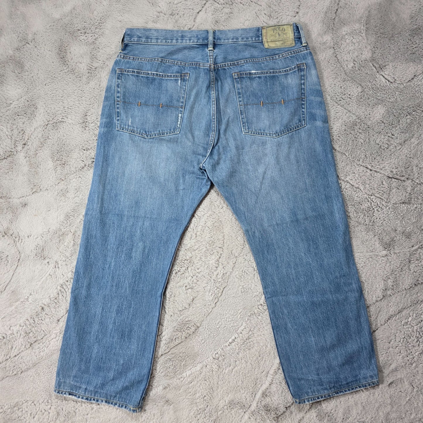 Polo Ralph Lauren Vintage 67 Blue Straight Jeans W36 L27 Adjusted Length Men’s