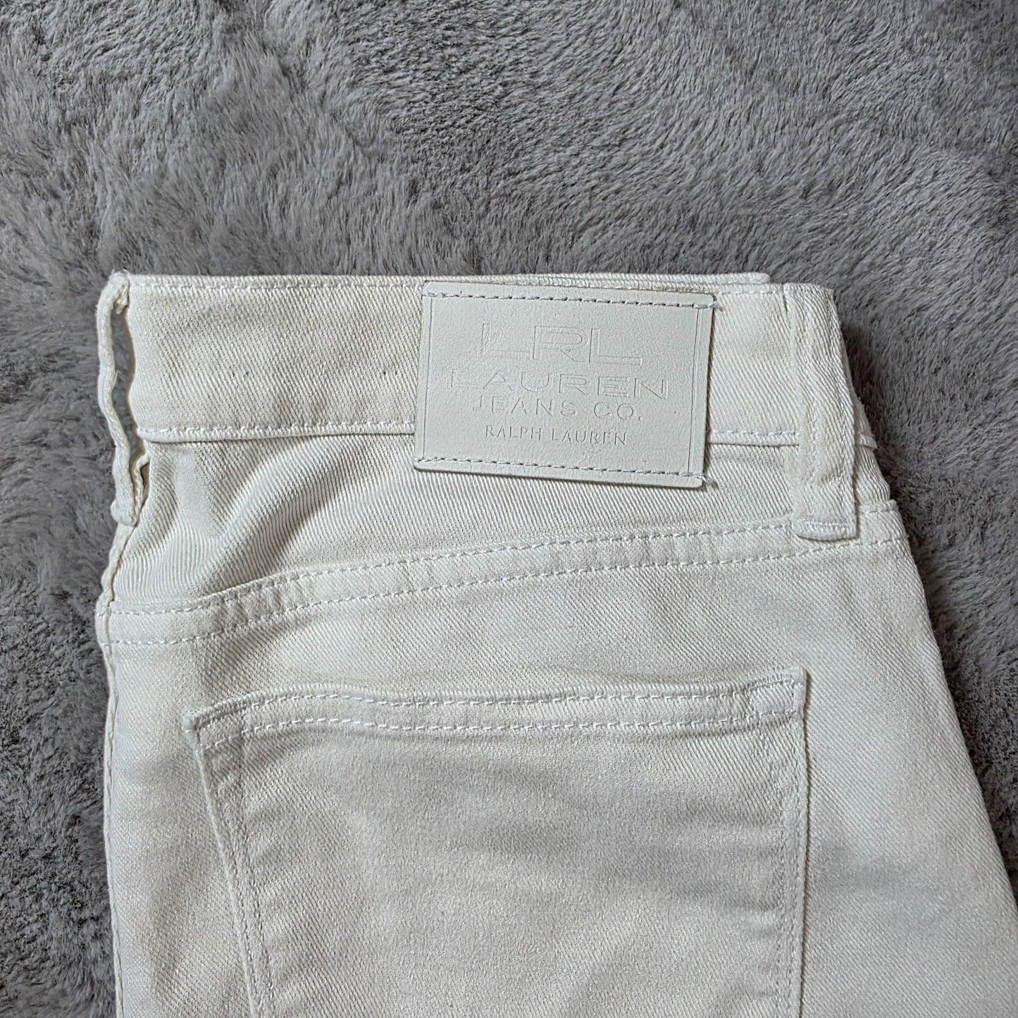 Lauren Jeans Co. Ralph Lauren White Classic Straight Trousers Women’s Size UK 6