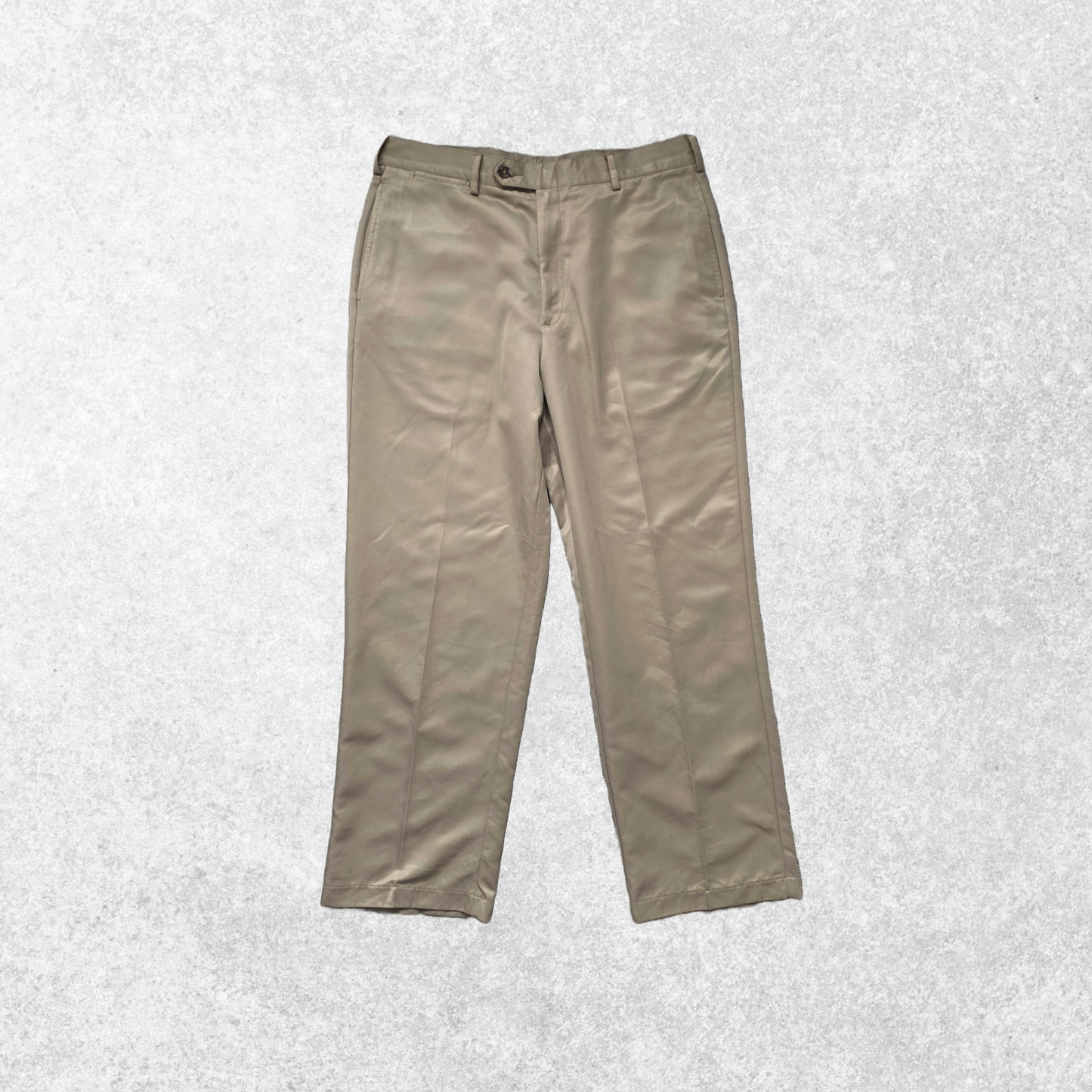 Vintage Tommy Hilfiger Trousers Mens Beige Chinos W34 L29 Smart Cotton Crest 00s