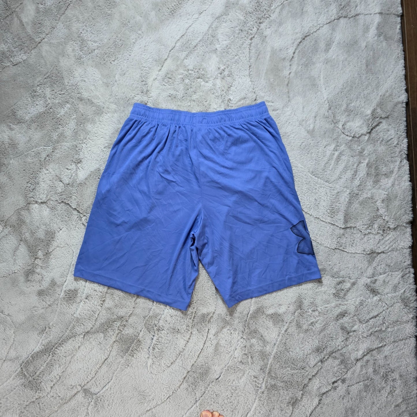 Under Armour Light Blue Sports Shorts Men’s Size L Loose Fit Drawstring Gym