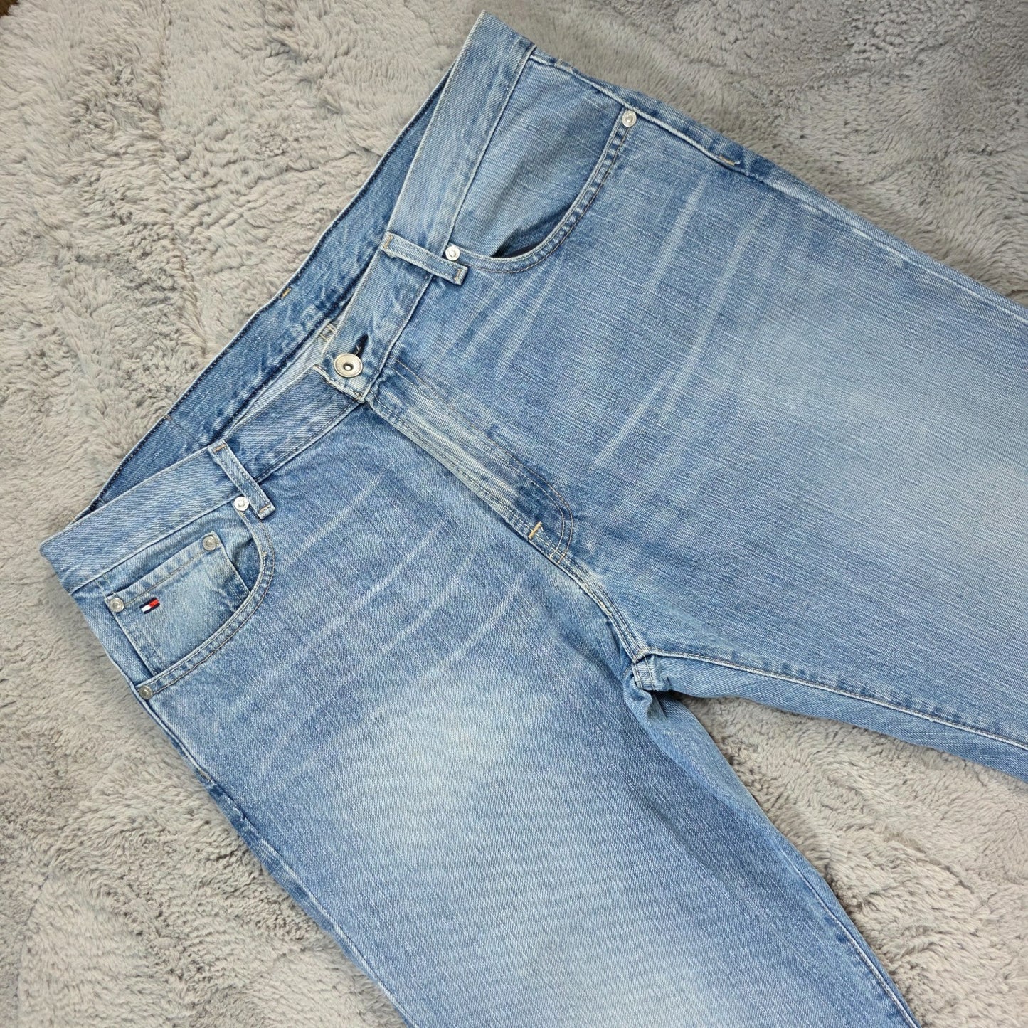 Tommy Hilfiger Custom Straight Men’s Blue Denim Jeans W36 L34 Mexico 100% Cotton