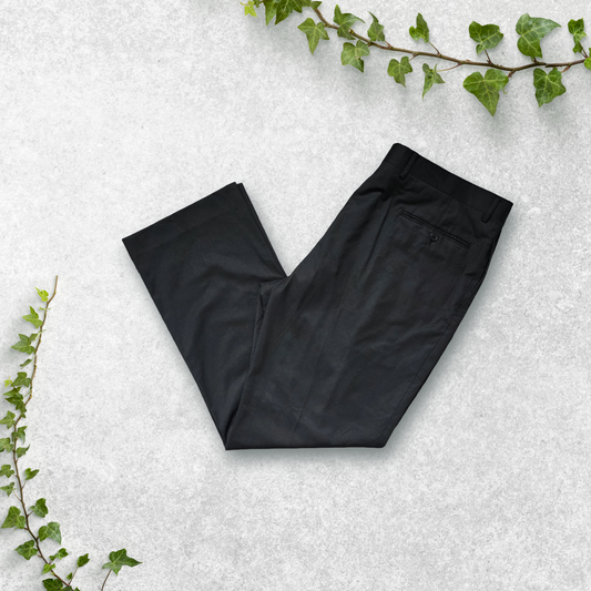 Tommy Hilfiger black smart trousers W40 L32 – wool blend formal pants