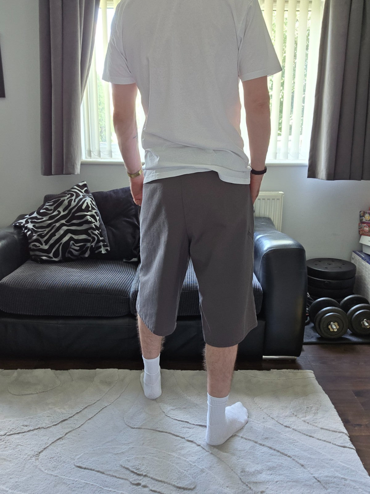 Dickies Cargo Shorts Grey W44 Long Inseam Utility Pocket Workwear Style