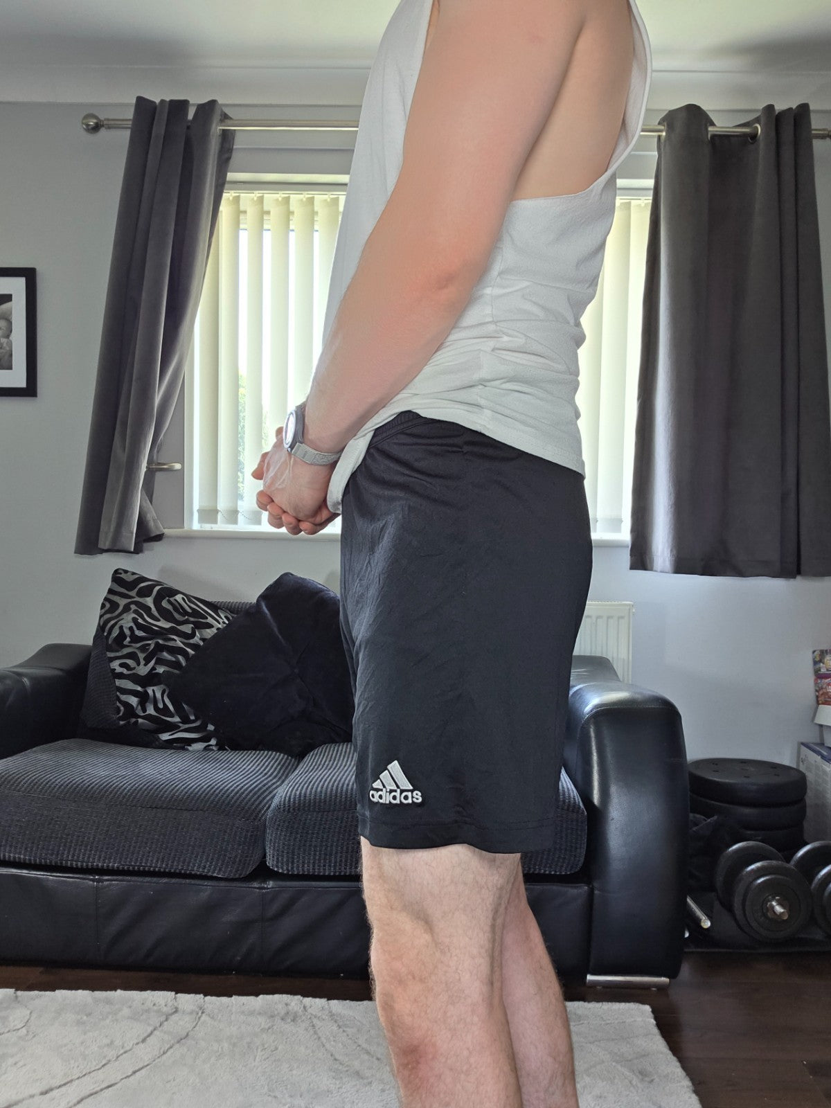Adidas Aeroready Black Sports Shorts Size L | Drawstring Waist | W27 L16
