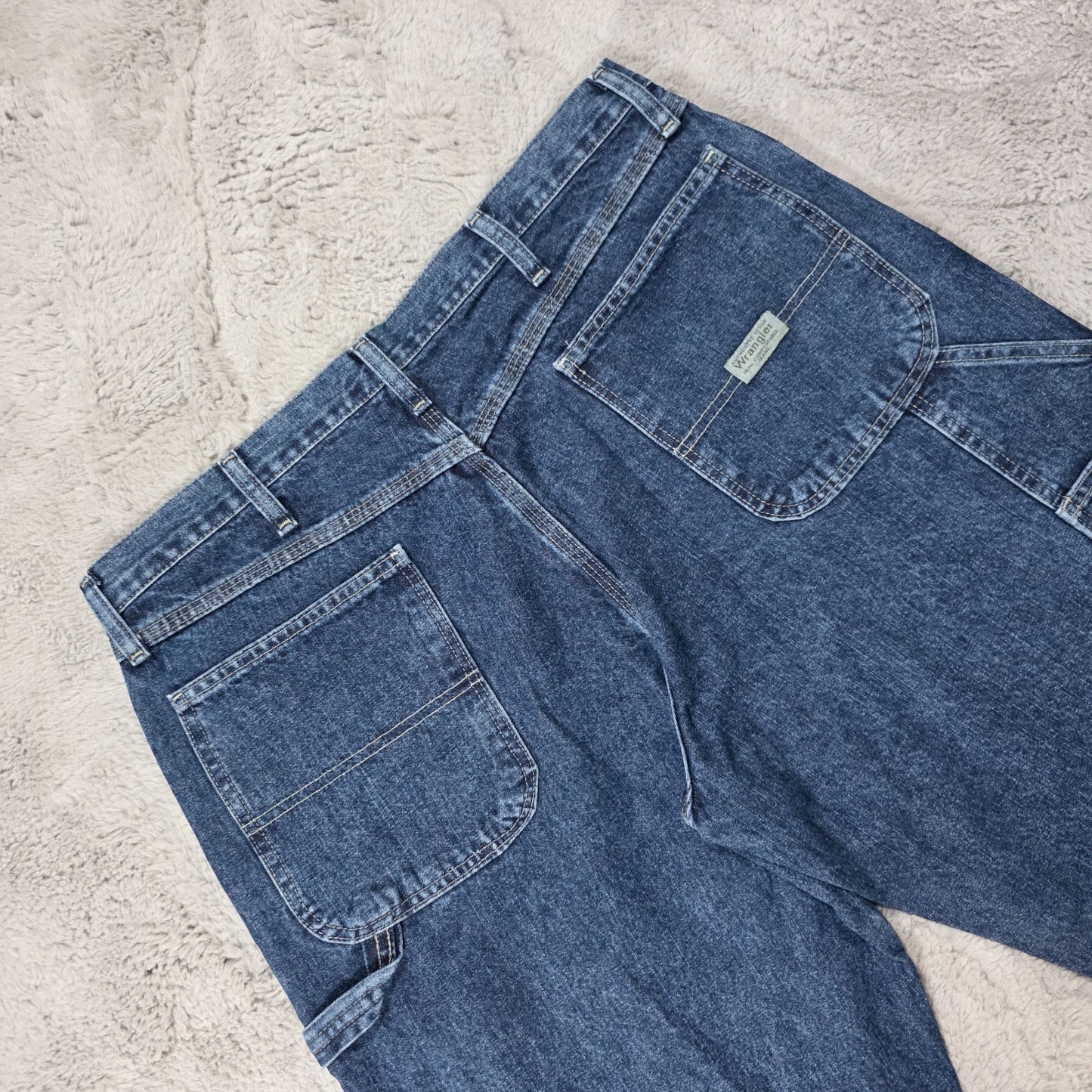 Wrangler Carpenter Jeans Blue Straight Fit 94LSWDV W36 L30 Made in Nicaragua