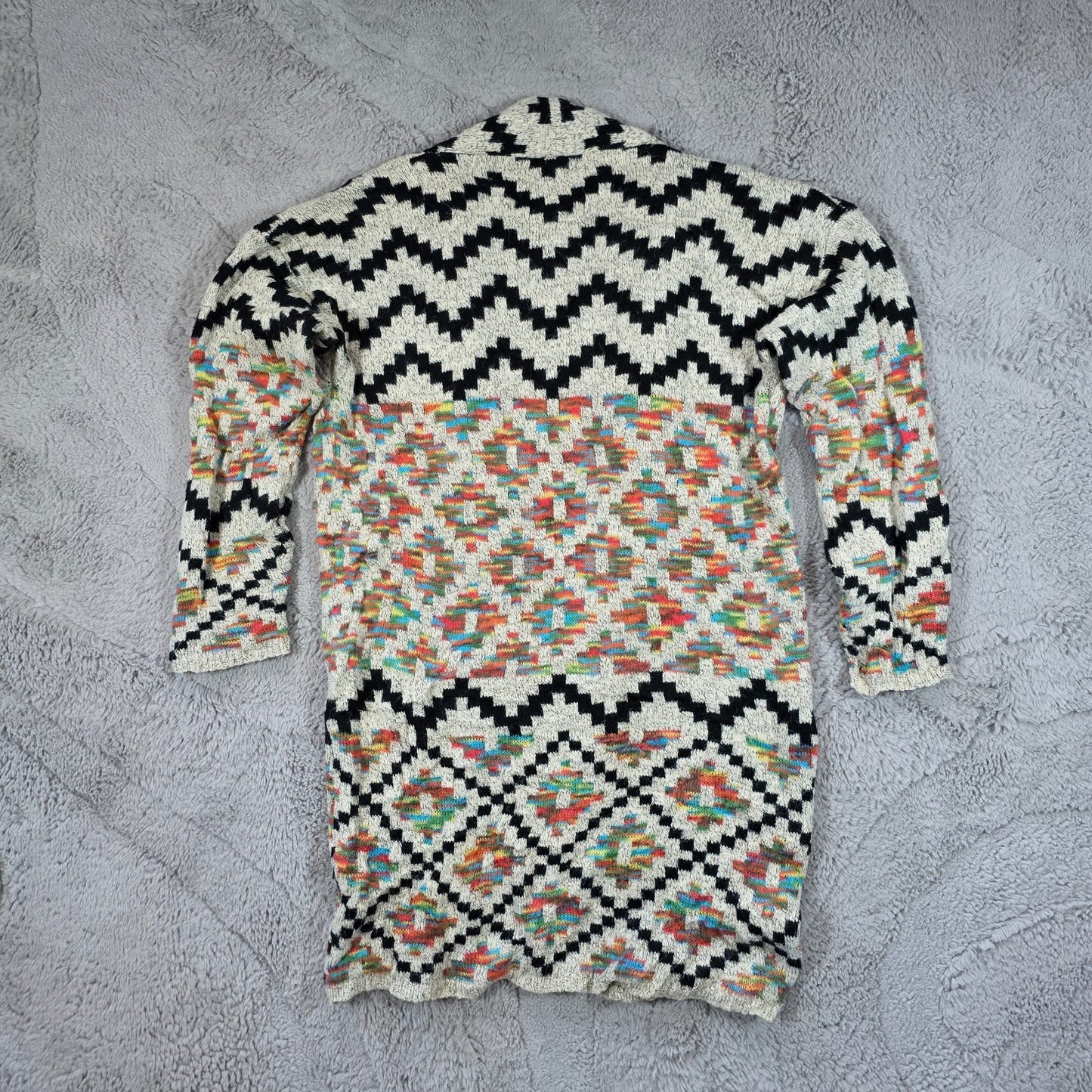 Debut Aztec Pattern Knit Cardigan Women’s S Longline