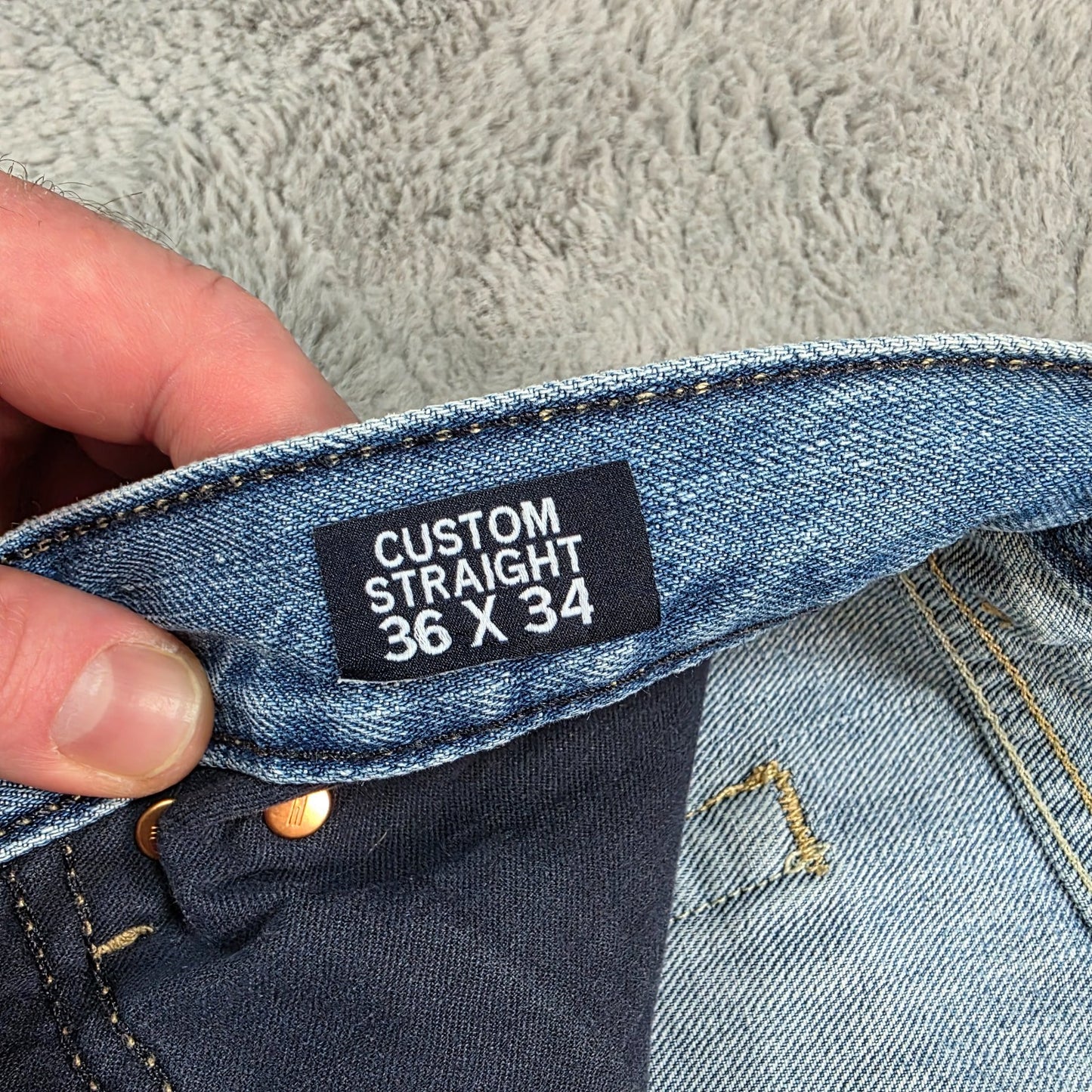 Tommy Hilfiger Custom Straight Men’s Blue Denim Jeans W36 L34 Mexico 100% Cotton