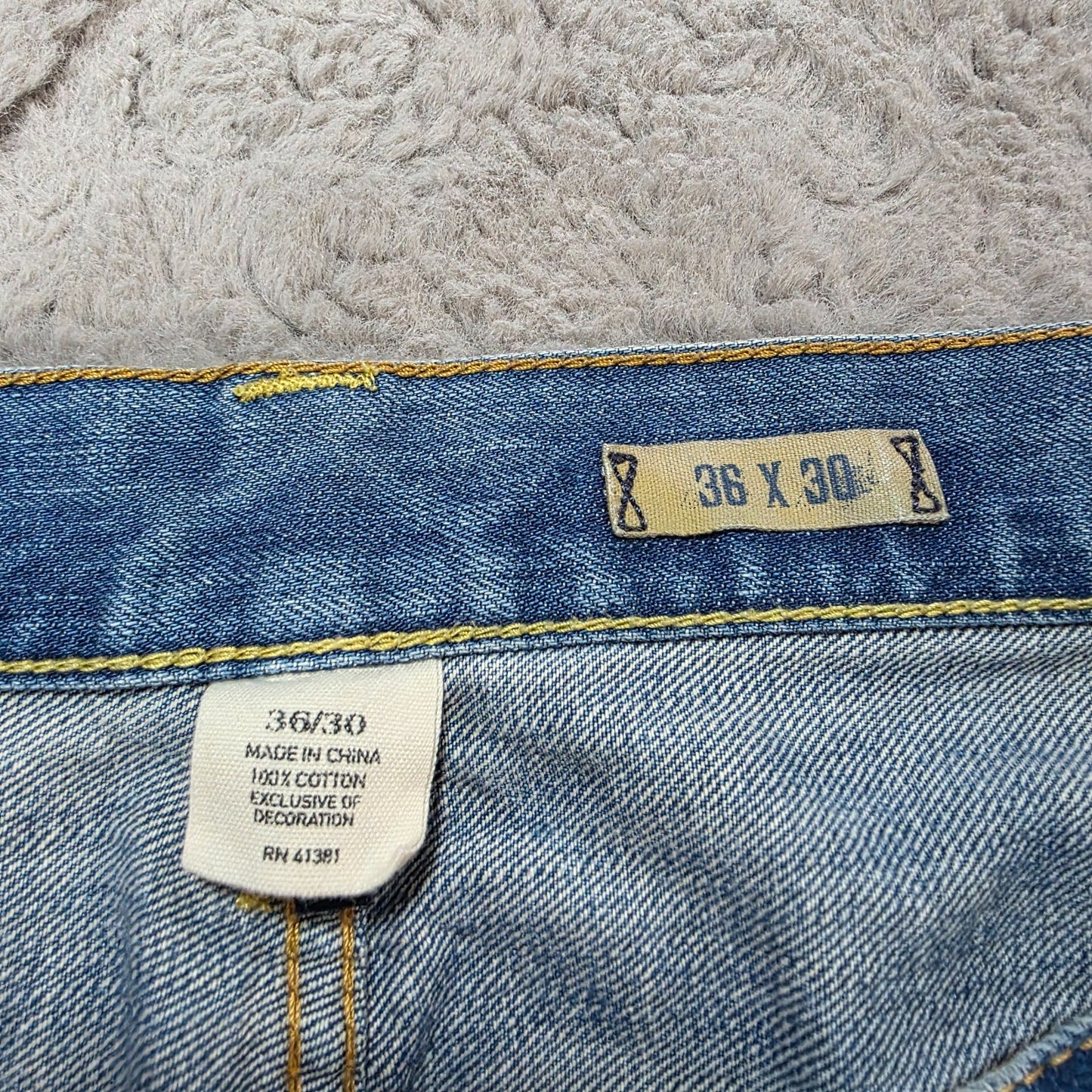 Polo Ralph Lauren Vintage 67 Blue Straight Jeans W36 L27 Adjusted Length Men’s