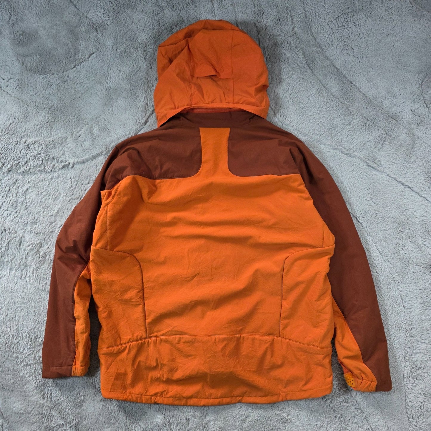 Patagonia Vintage Ski Jacket L Orange Technical Fleece Lined Hooded